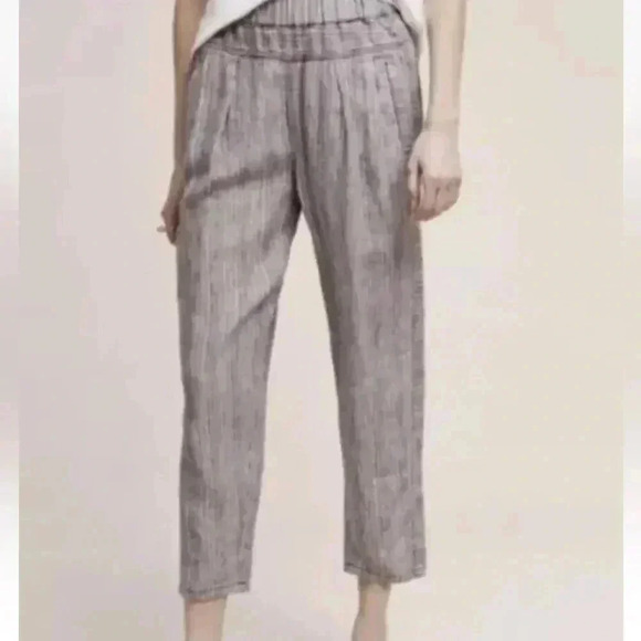 Anthropologie Hei Hei Pants Women's Size Small Beach Bound Grey Crop - Picture 1 of 8